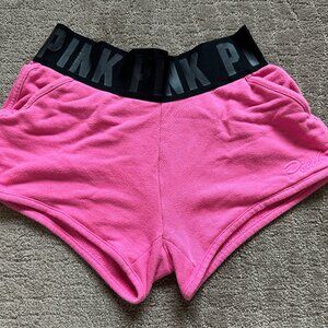 VS PINK Hot Pink High Waisted Shorts
